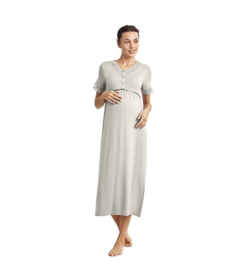 Νυχτικό εγκυμοσύνης με κοντό μανίκι CATHERINE\'S 872CA Light Green